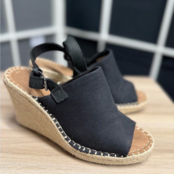 Toms Shoes - Toms Espadrille Slingback Monica Wedge Canvas Sandal